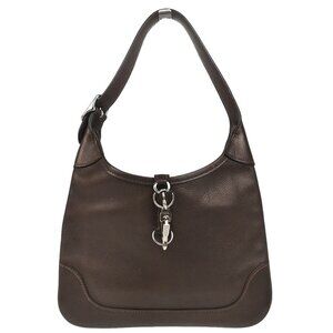 Hermes Chocolat Evercalf Trim 24 Handbag 17P□I 195202